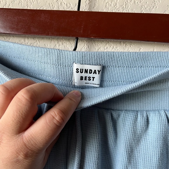 (SOLD ON INSTA) - ARITZIA SUNDAY BEST BABY WAFFLE JOGGERS - - Picture 7 of 9